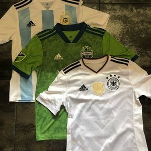 Authentic professional boys soccer jerseys